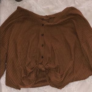 Tan tie top